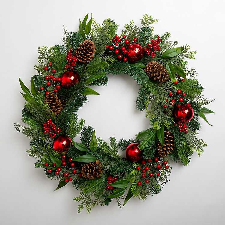 Red Berry Ornament Christmas Wreath | Kirkland's Home
