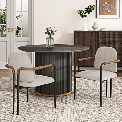Upholstered Arm Chair Dining Chairs (Set Of 2) | Wayfair North America