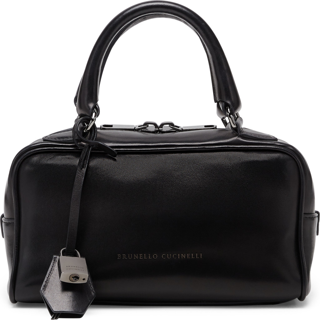 Brunello Cucinelli Nappa Boston bag in Black at Nordstrom | Nordstrom