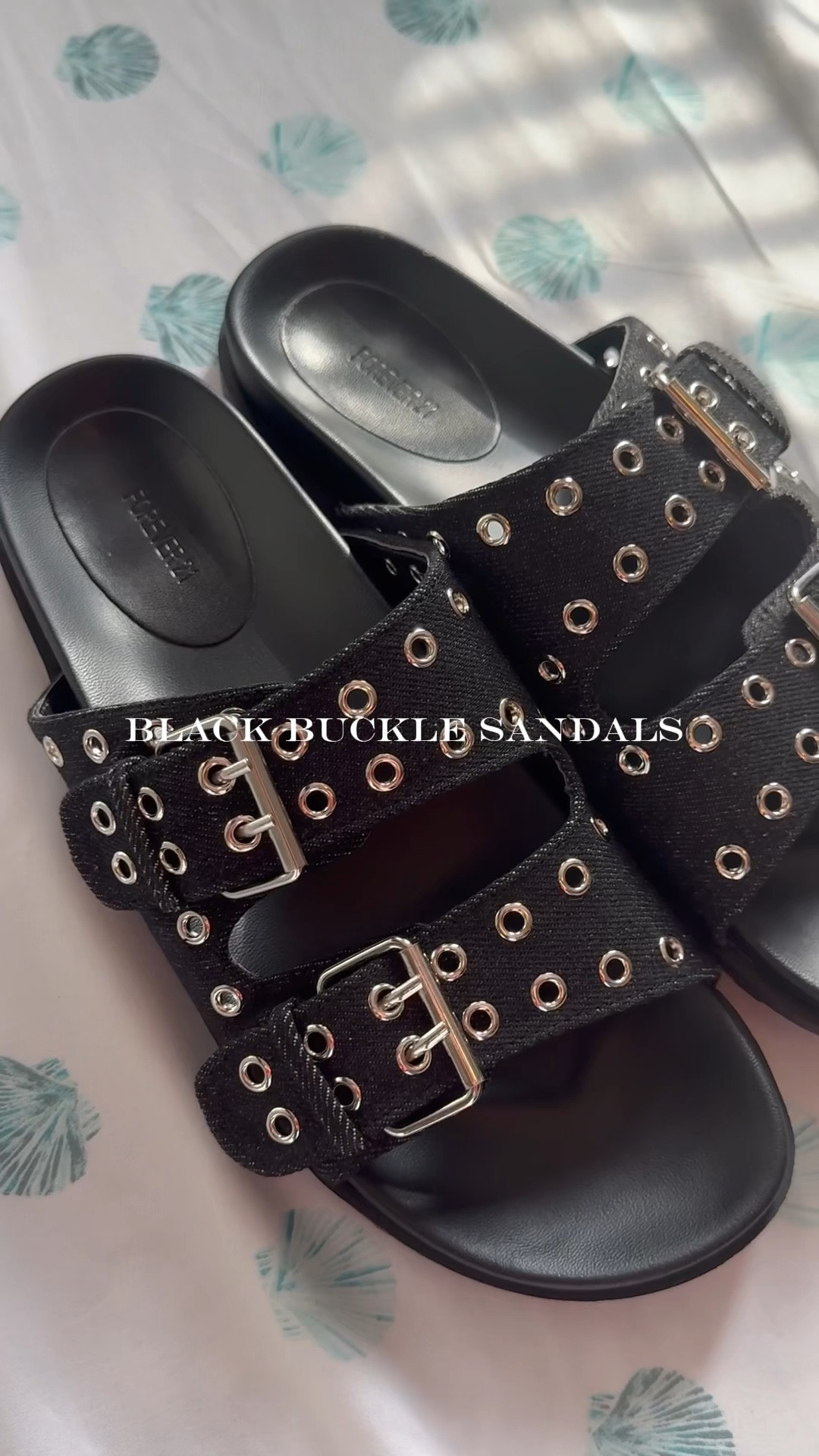 Black buckled sandal, sandals, black sandals, black and silver sandals, trendy sandals, trendy sandal shoes, silver buckle sandals 

#LTKVideo #LTKSeasonal #LTKStyleTip