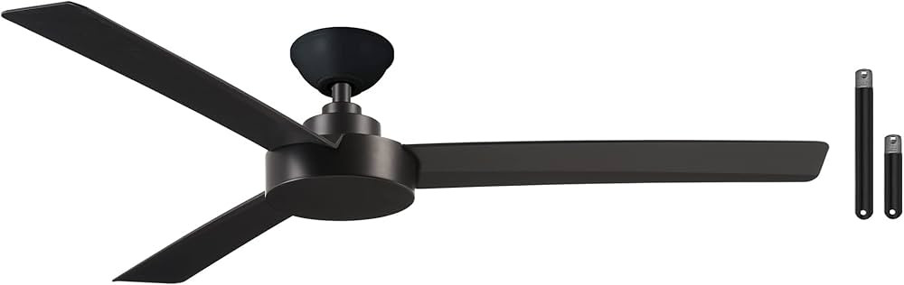 MINKA-AIRE F524-CL Roto 52 Inch Ceiling Fan 3 Blades with Additional 3.5" Downrod in Coal Finish | Amazon (US)