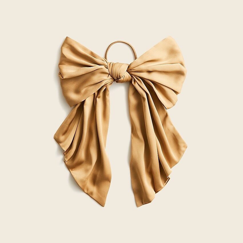 Oversized satin bow hair band | J.Crew US