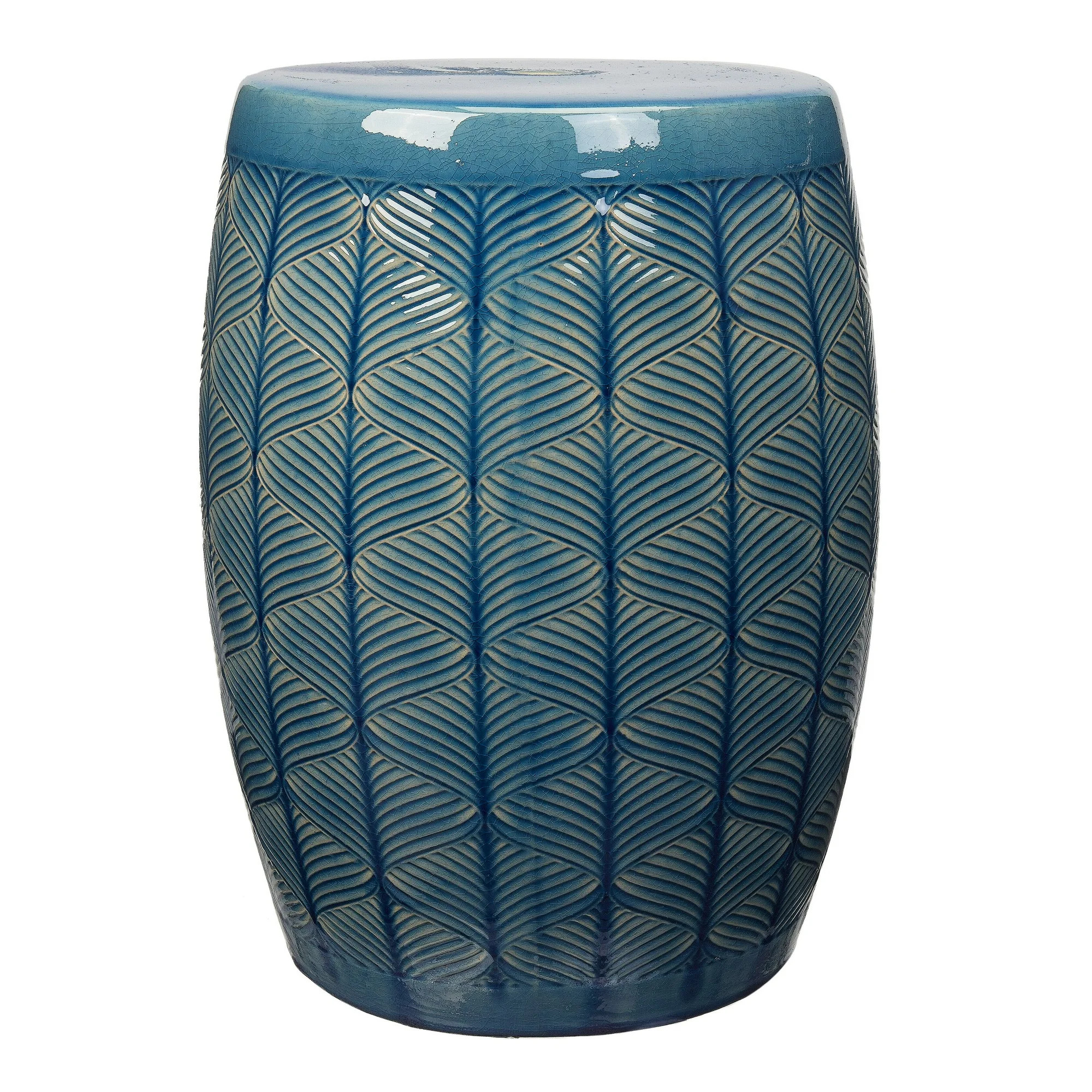 Better Homes & Gardens 17" Marina Ceramic Garden Stool, Blue | Walmart (US)
