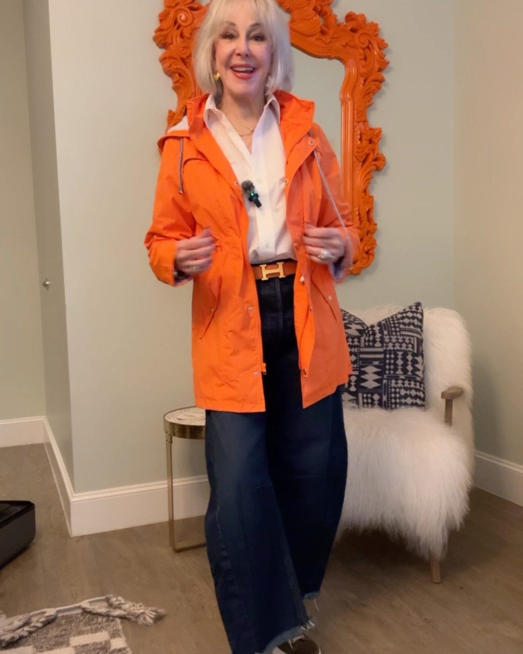  Raincoat Women Waterproof Long Hooded Trench Coats Lined Windbreaker Travel Jacket S-XXL 20 colors I am wearing a size medium. Great for travel. On sale 
High rise barrel leg jeans by AG jeans on sale. Fit is true to size.
Foxcroft beautiful white button front shirt. A wardrobe staple. 
Dean Davidson jewelry 30% off

#LTKCyberWeek #LTKTravel #LTKSaleAlert