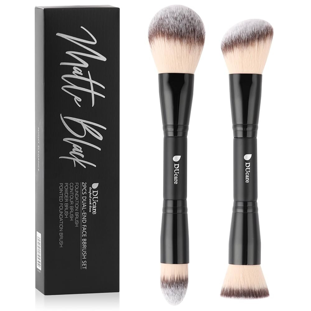 DUcare Makeup Brushes Duo End Foundation Contour Powder and Buffer Brush Bronzer Double Makeup Br... | Amazon (US)