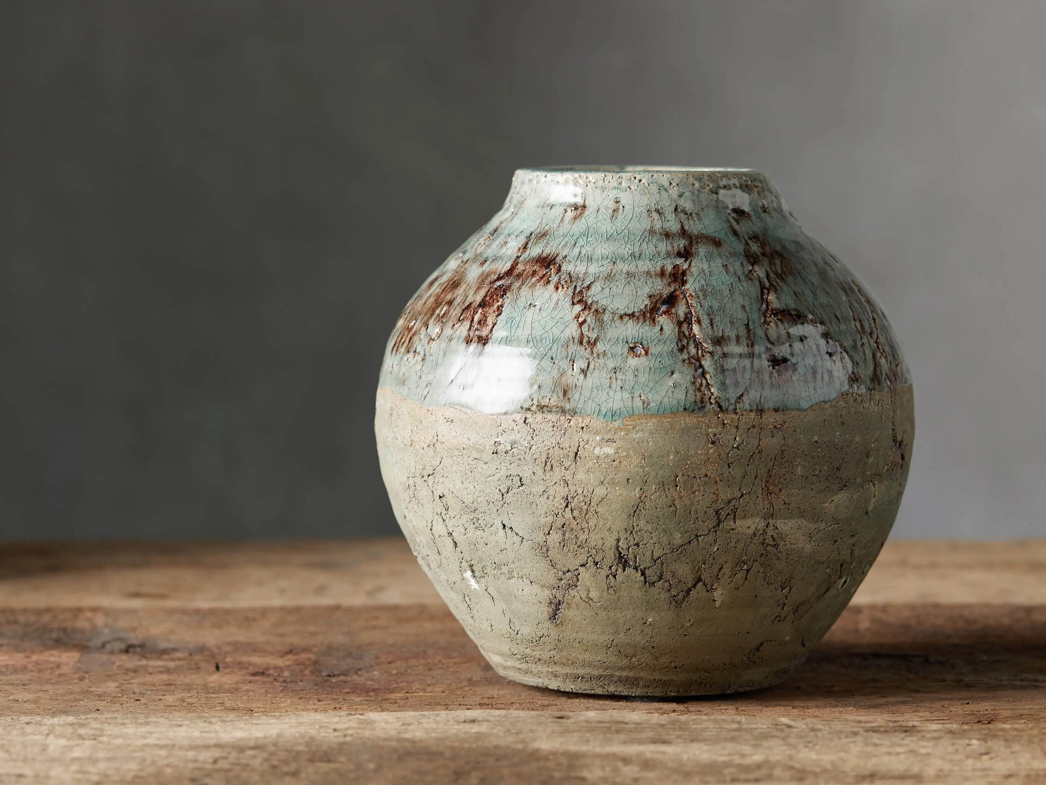 Aqua Crackle Vase | Arhaus