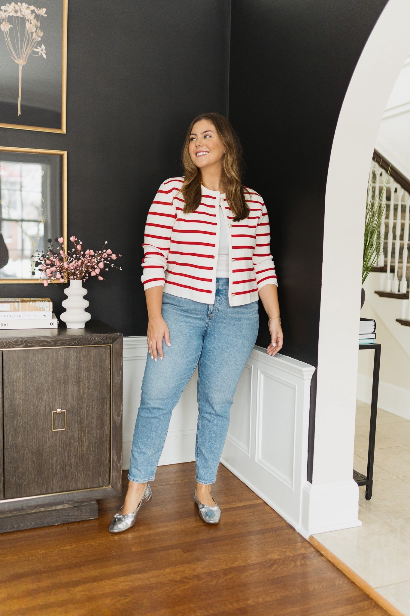 Valentine’s Day outfit inspo - wearing size XL in cardigan, 1X in tank, sharing similar jeans. Use CARALYN15 at Spanx. 

#LTKootd #LTKSeasonal #LTKMidsize