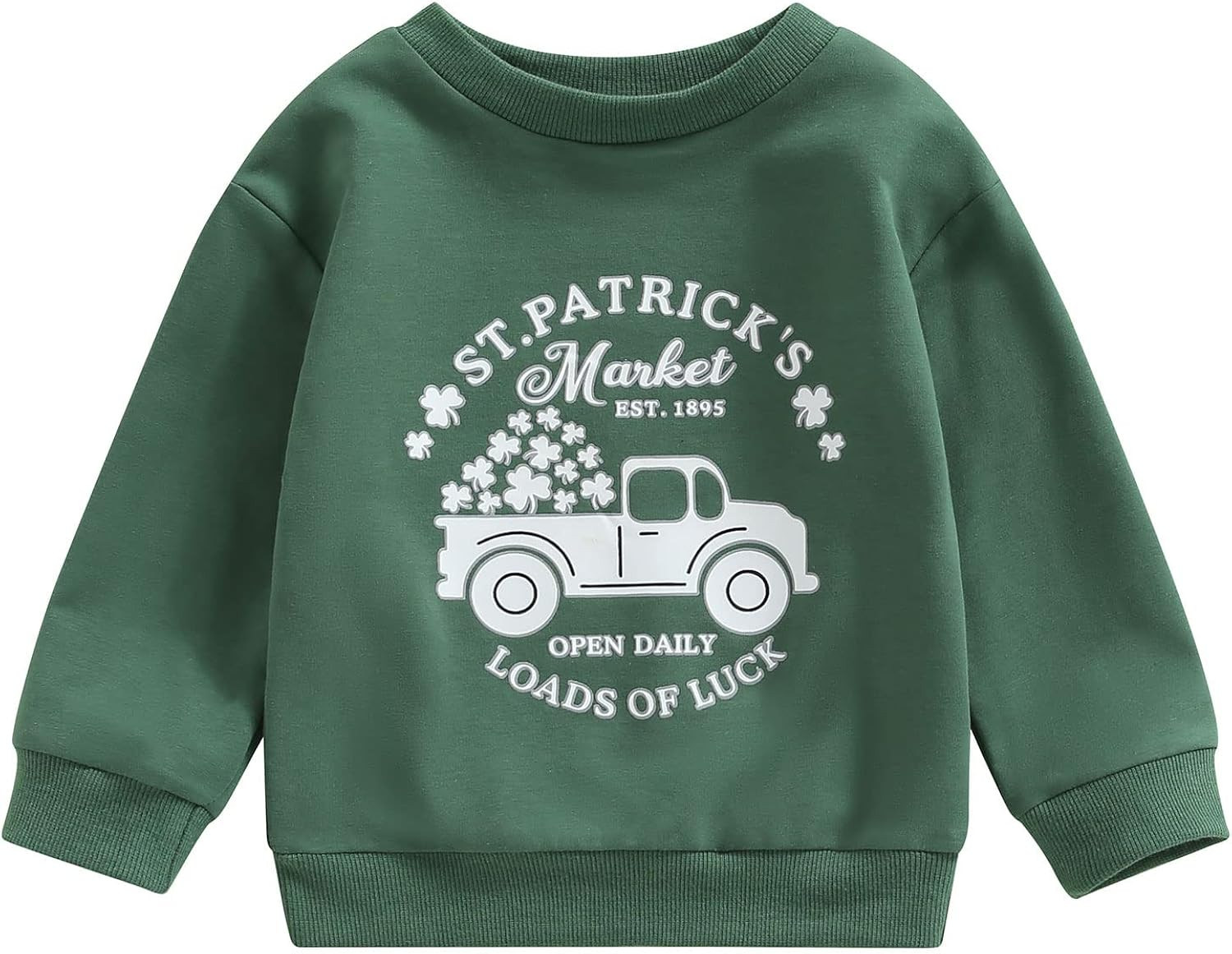 Biayxms Toddler Baby St Patrick's Day Outfits Sweatshirt Boy Girl Long Sleeve Clover Pullover Top... | Amazon (US)