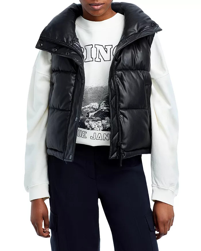 Faux Leather Puffer Vest - 100% Exclusive | Bloomingdale's (US)