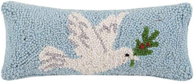 Peking Handicraft 31TG842C05OB Holiday Dove Hook Pillow, Blown-in Filled, 12-inch Length, Wool an... | Amazon (US)