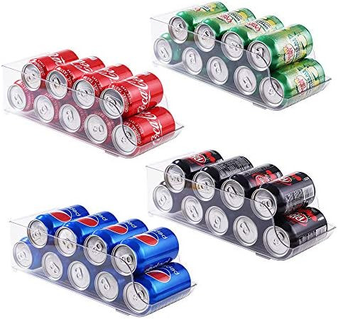 Amazon.com: Refrigerator Organizer Bins Pop Soda Can Dispenser, Clear Plastic Canned Drink Holder... | Amazon (US)
