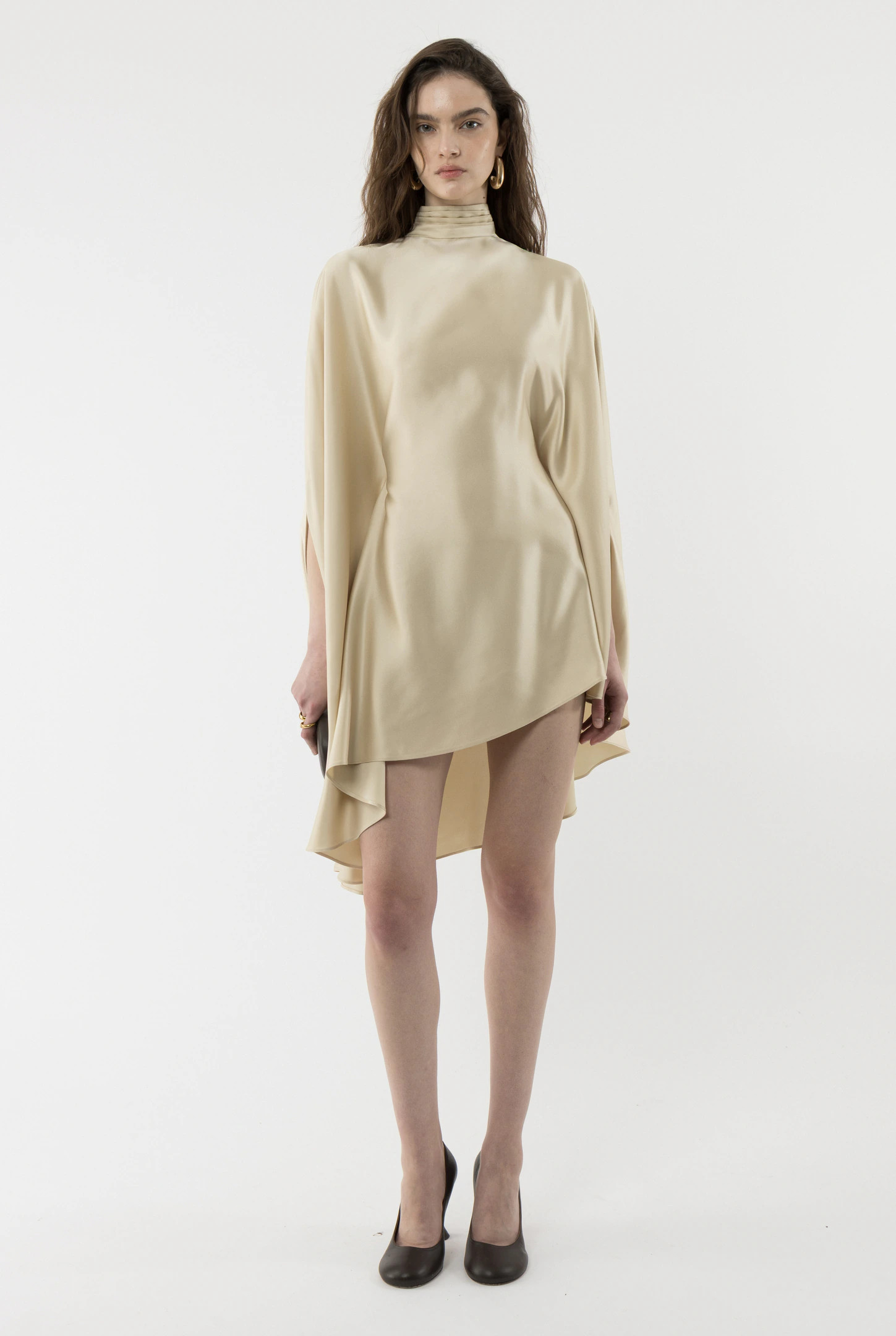 Poncho Turtleneck Dress | ARAKII