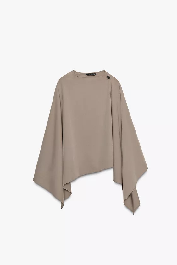ASYMMETRIC BUTTON CAPE | Zara US