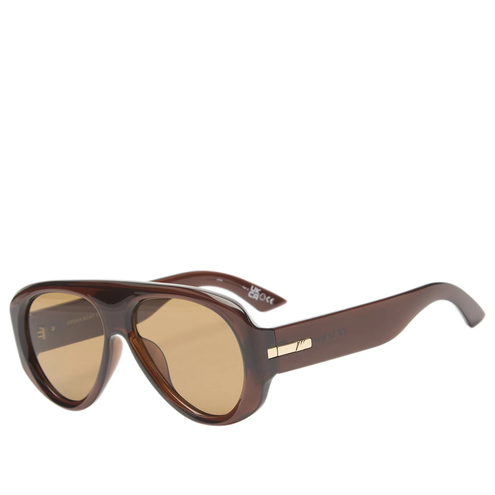 Le Specs Women's Dream Boat Sunglasses in Coco/Light Brown Mono | END. Clothing