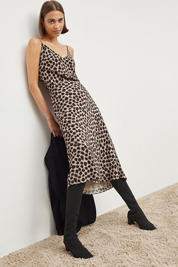 The Orchard Skirt—Sahara Print Washable Silk | MM LaFleur