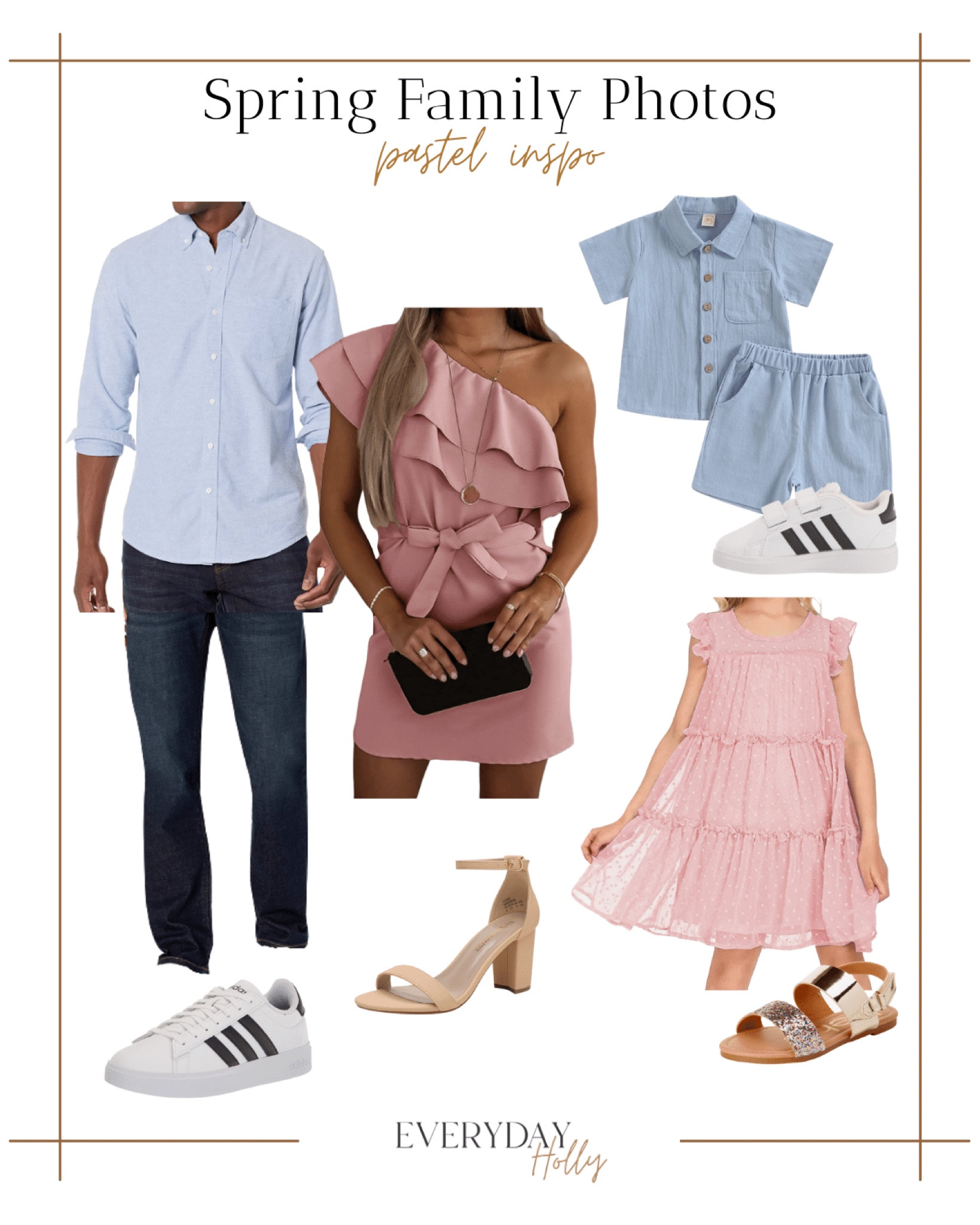 Pastel Family Photo Outfit Inspo | Easter Outfit Ideas 🌸 Check out the blog at: www.Everydayholly.com

womens fashion | easter outfits | pastel outfits | girls outfits | boys outfits | spring dress | mens jeans | family photo outfit ideas 

#LTKunder50 #LTKstyletip #LTKfamily