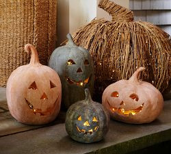 Handmade Terracotta Jack O' Lantern | Pottery Barn (US)