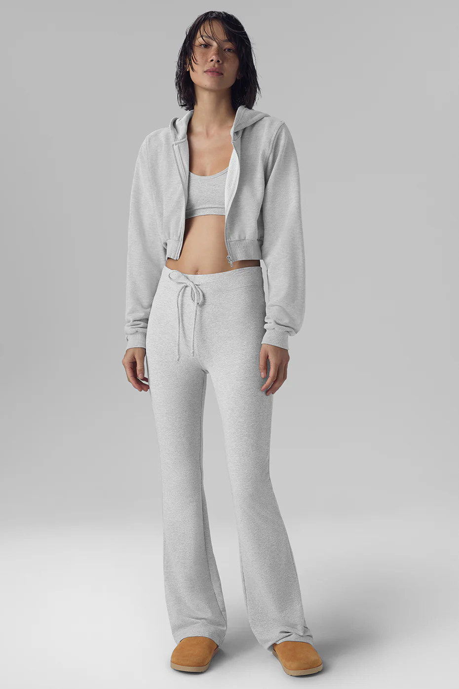 ALO | Sway Bootcut Sweatpant in Athletic Heather Grey, Size: XS | Alo Yoga