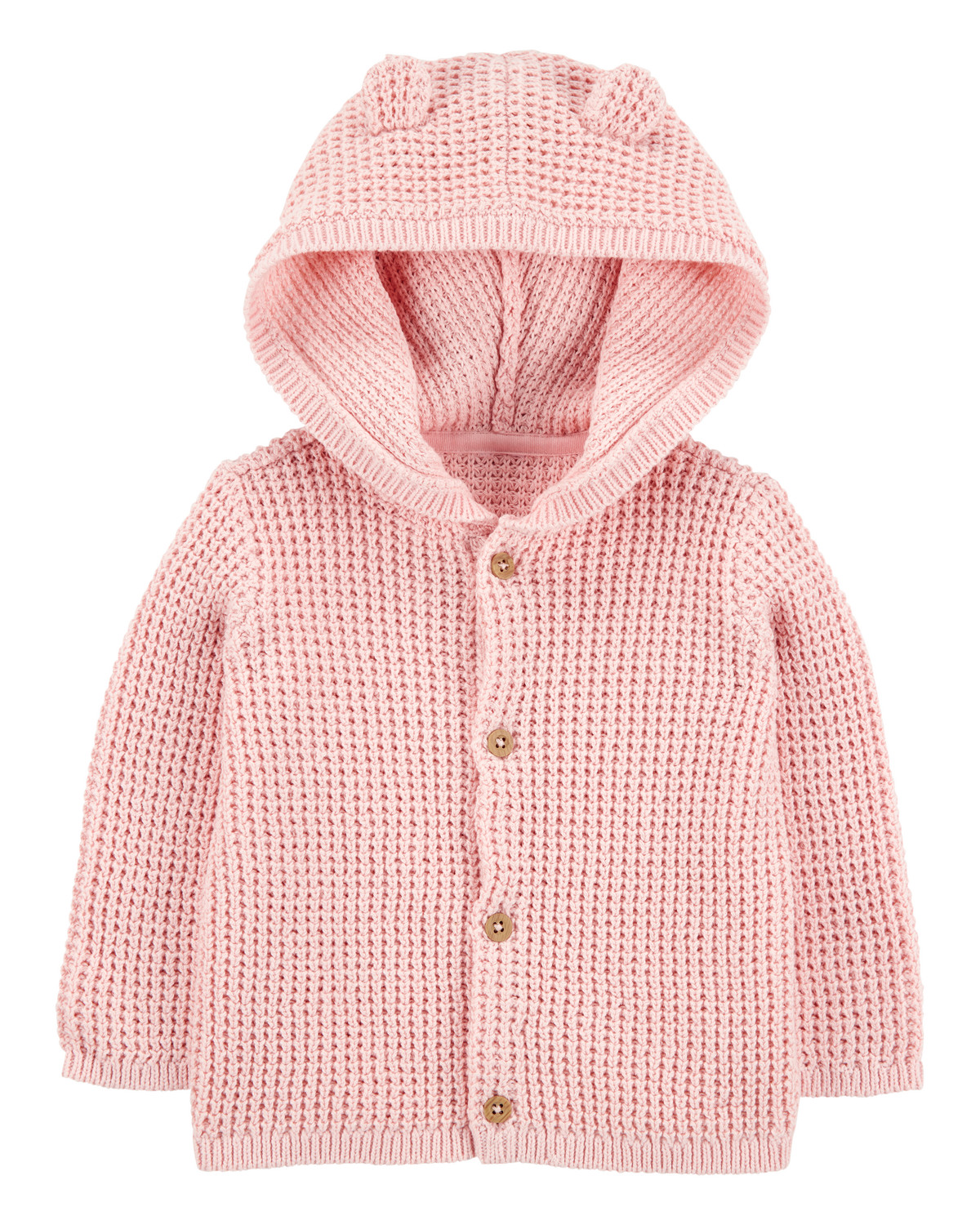 Baby Hooded Waffle Knit Cardigan - Pink(5)5.0 out of 5 Customer Rating | Carter's Inc