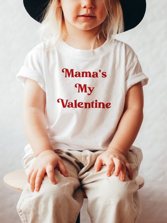 Mama's My Valentine Retro Toddler Tshirt Toddler Tee | Etsy | Etsy (US)