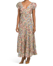 V-Neck Puff Sleeve Gauze Dress | Marshalls