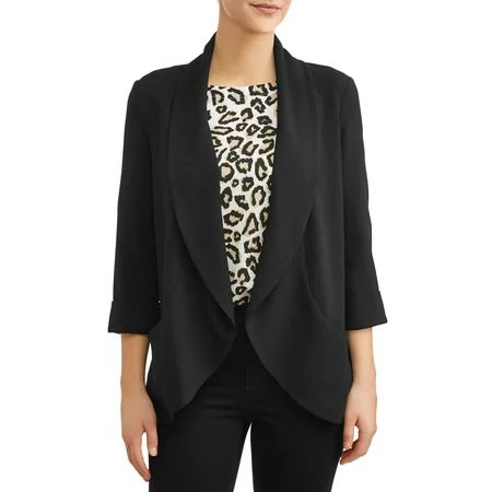 Women's Drape Front Blazer | Walmart (US)