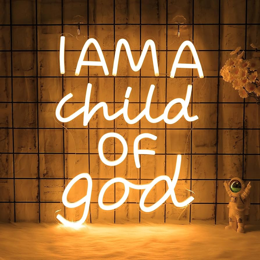 Divinely-Inspired Neon Sign - 'I Am a Child of God' Wall Art for Spiritual Home Decor | Inspiring... | Amazon (US)