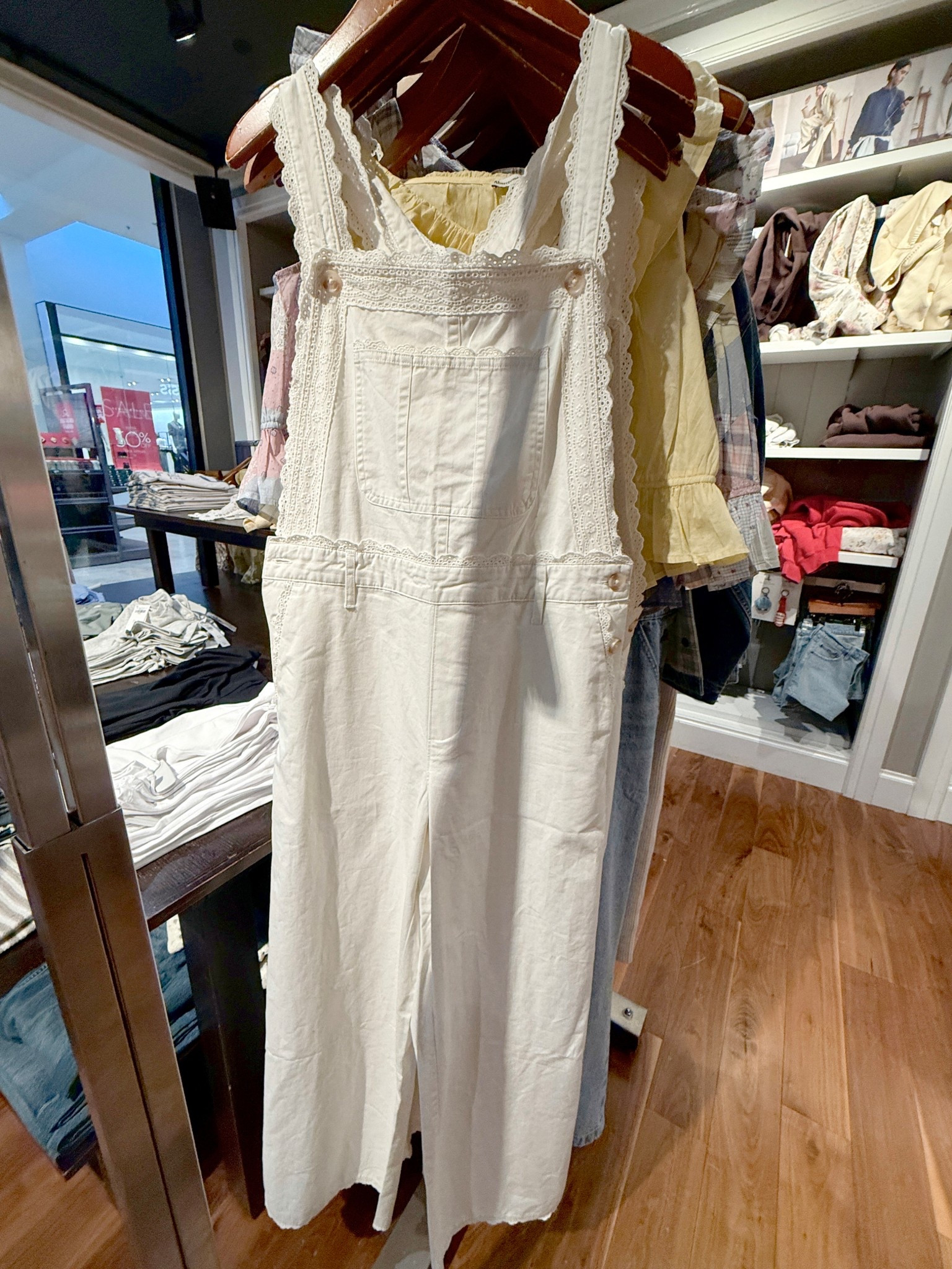 Such a cute new-season find! 🤍🌼 The Embroidered Trim Overall Jumpsuit is new at Abercrombie & Fitch and perfect for spring and summer. ☺️ Made from soft cotton with an easy, relaxed fit, it features delicate embroidery and lace-trim details along the bodice and hem. I love the adjustable straps, flattering waist, and functional pockets—it’s effortless, feminine, and so easy to style with sandals or sneakers. 👟 Definitely one of those throw-on-and-go pieces you’ll live in all season! ✨ #Abercrombie #SpringFashion #Overalls

#LTKootd #LTKBump #LTKPetite