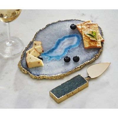 Agate Collection Organic Shaped Cheese Board - Better Trends | Target