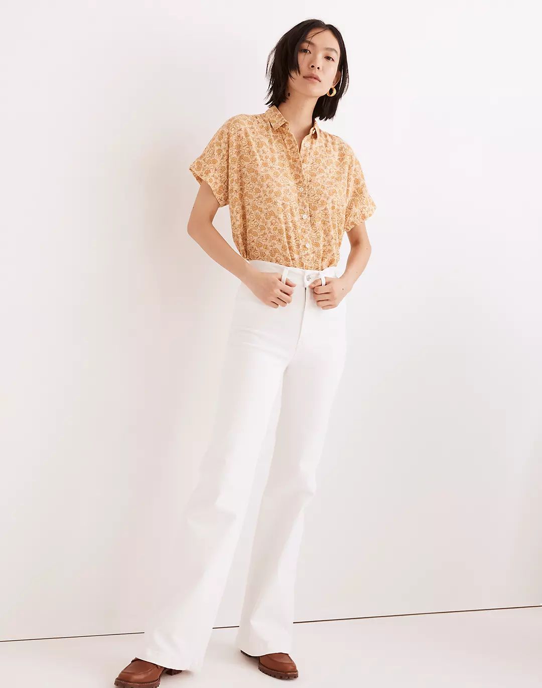 11" High-Rise Flare Jeans in Tile White: Trouser Edition | Madewell