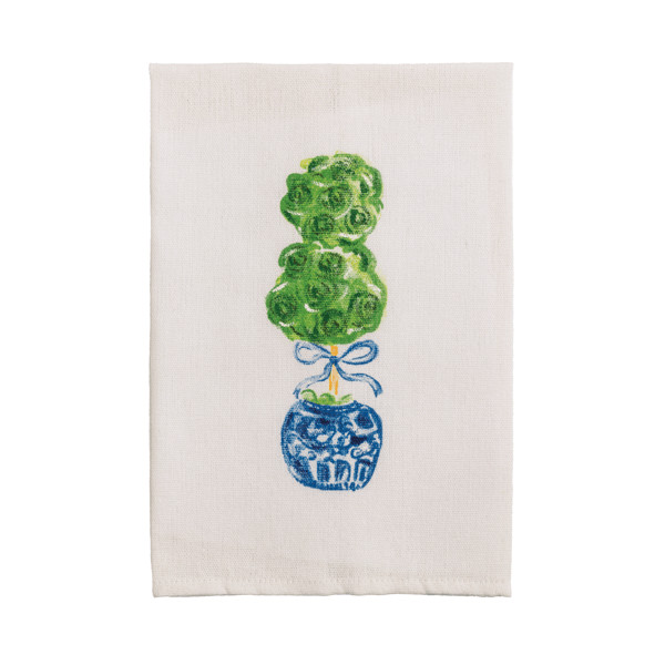 Painted Single Topiary Towel | Mud Pie