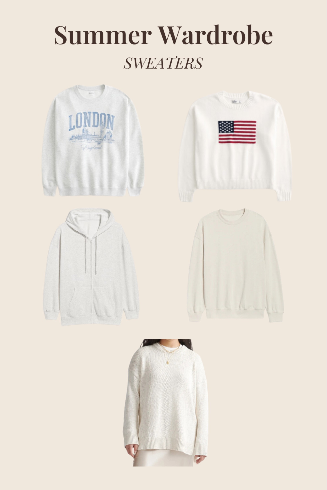 Sweaters and sweatshirt for cozy summer nights! 

#LTKSummerSales #LTKStyleTip #LTKSeasonal