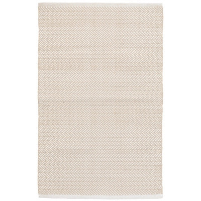 Herringbone Linen/White Handwoven Indoor/Outdoor Rug | Annie Selke