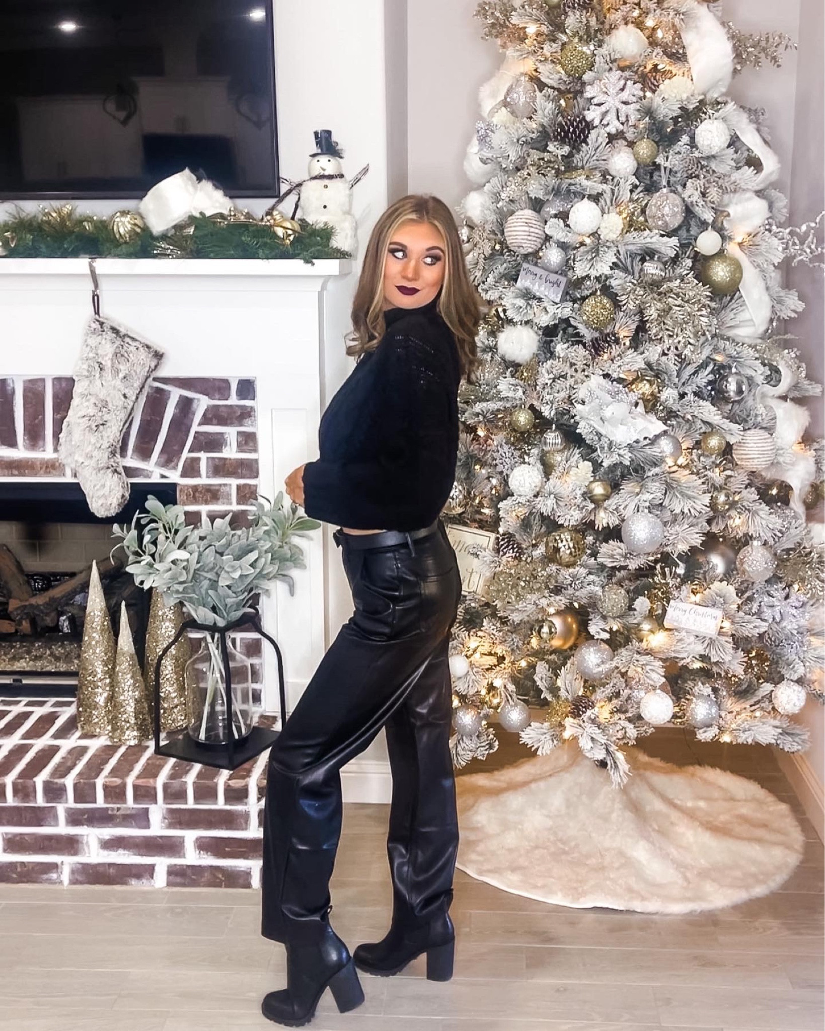 All black everythinggggg 🖤 

Christmas 
Christmas outfit 
Outfit inspo 
Sweater
Leather pants 
Amazon
Hollister 
Christmas outfit 
Thanksgiving outfit 


#LTKHoliday #LTKstyletip #LTKsalealert