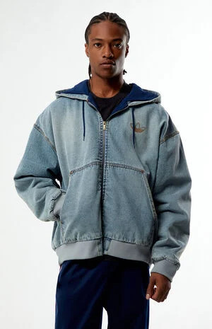 adidas Denim Hooded Jacket | PacSun