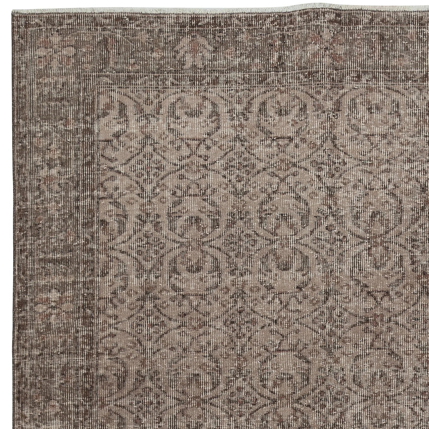 5.2x9.5 Ft Handmade Brown Color Floral Patterned Turkish Area Rug | Wayfair North America