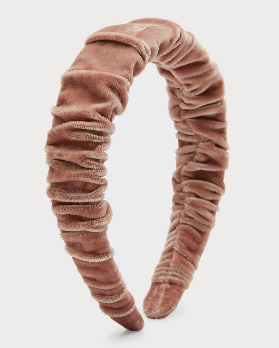 Lele Sadoughi Velvet Ruched Kelly Headband | Neiman Marcus
