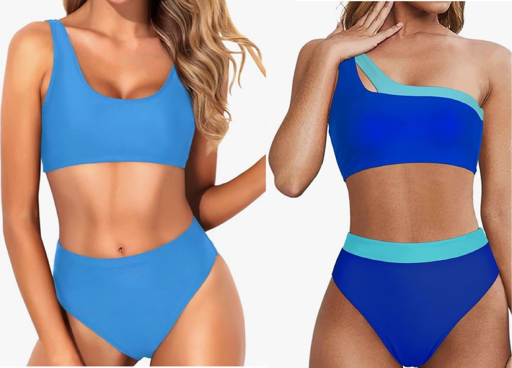Amazon this or that! High waisted bikini swimsuit or high waisted one shoulder bikini swimsuit! 

#LTKsalealert