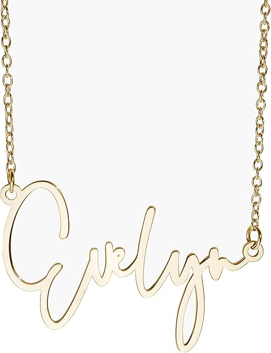 PicturesOnGold.com Custom Name Necklace For Women Personalized Name Necklace in Sterling Silver o... | Amazon (US)