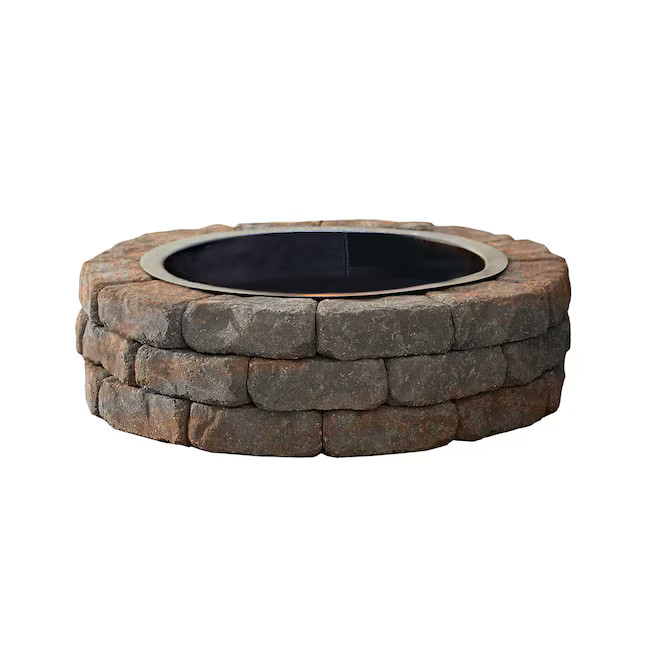 Oldcastle 43.5-in L x 43.5-in W x 12.5-in H Ashland Concrete Fire Pit Kit | Lowe's