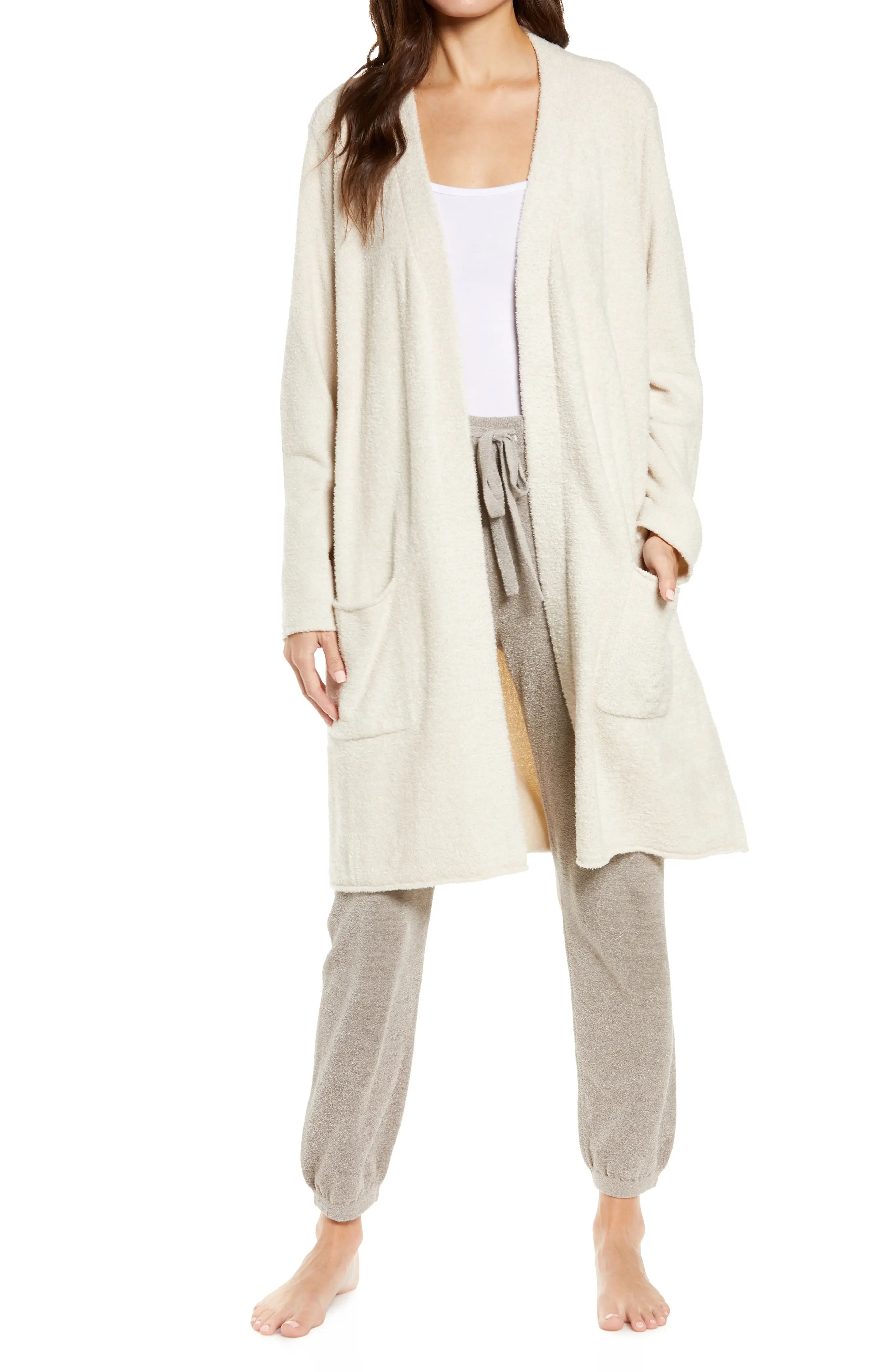 Barefoot Dreams(R) CozyChic(TM) Lite Long Cardigan, Size 3X in Bisque at Nordstrom | Nordstrom