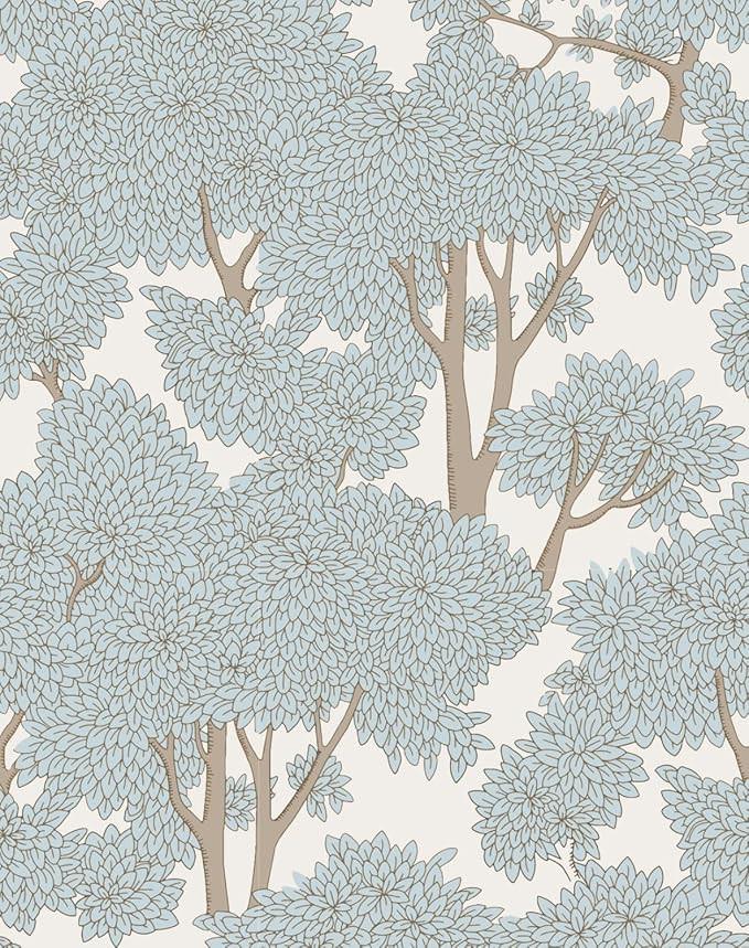 Tree Peel and Stick Forest Jungle Waterproof Bathroom Mural Stick on Wallpaper (Light, 17.7in x 3... | Amazon (US)