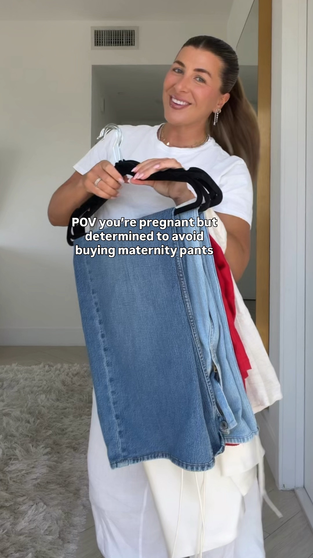 Pregnancy friendly non-maternity pants that are perfect for all trimesters of pregnancy and beyond!

I love these because they will grow with you and you can wear them all throughout pregnancy. 

For sizing:
(1) black linen - true to size. Size up if unsure
(2) sand linen - size up one size
(3) denim - size up 2+ sizes
(4) silk - size up 1 size
(5) red linen - true to size
(6) grey cotton - true to size
(7) white linen - size up one size 



#LTKmomlife #LTKootd #LTKBump