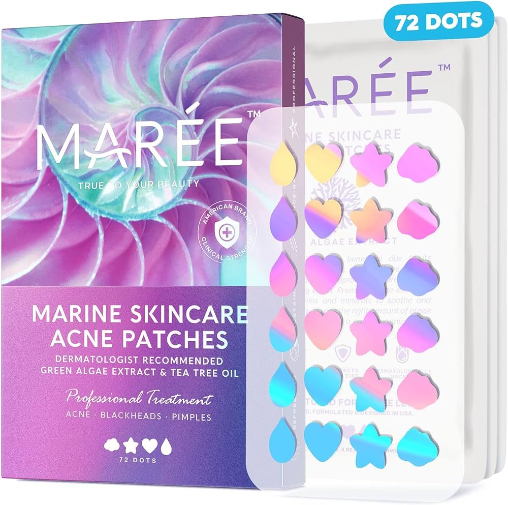 Maree Acne Patches with Natural Green Algae Extract & Tea Tree Oil for Hydrocolloid Acne Treatmen... | Amazon (US)