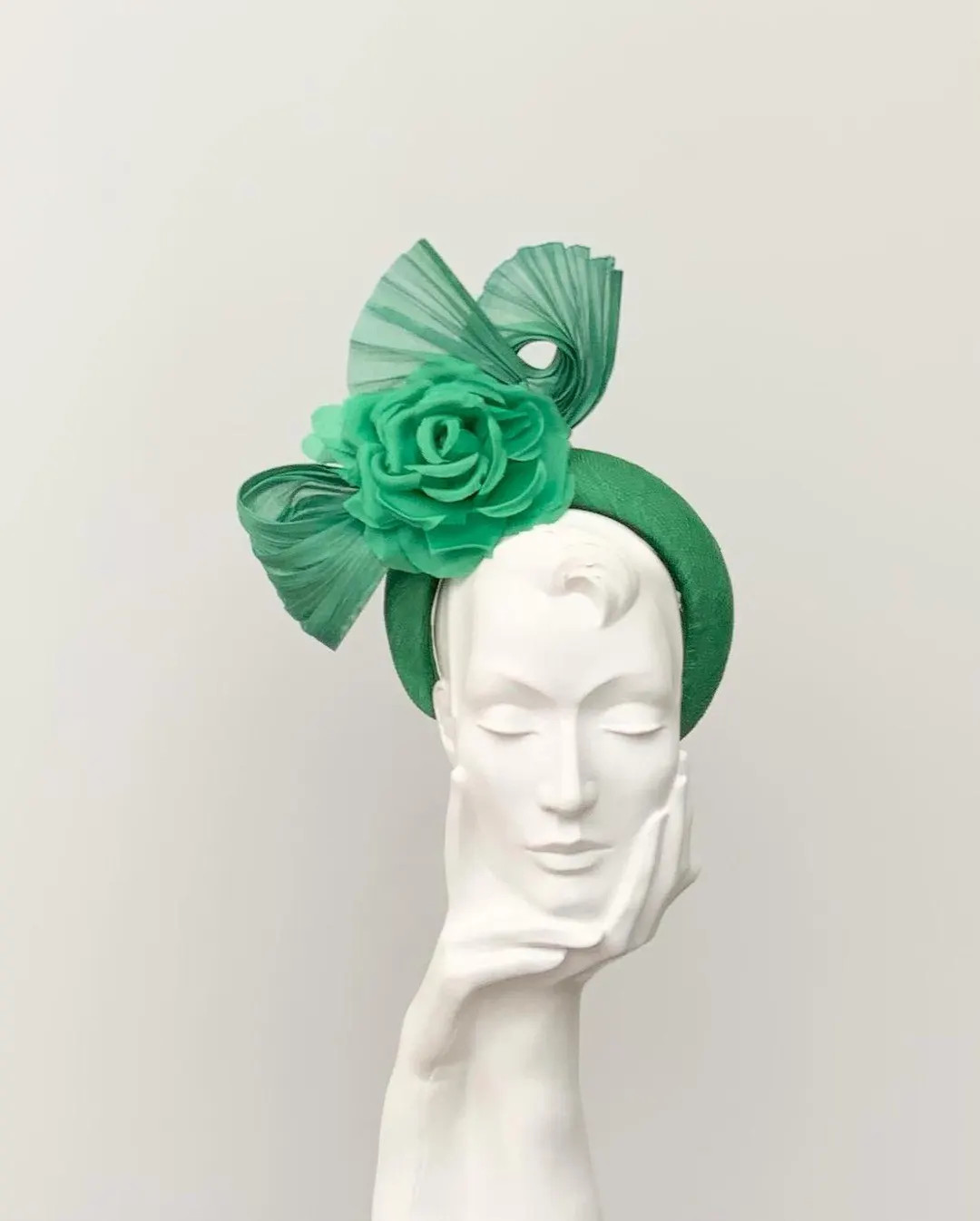 Bright Emerald Green Halo Headband Fascinator, Weddings, Races, Ladies Day - Etsy UK | Etsy (Global)