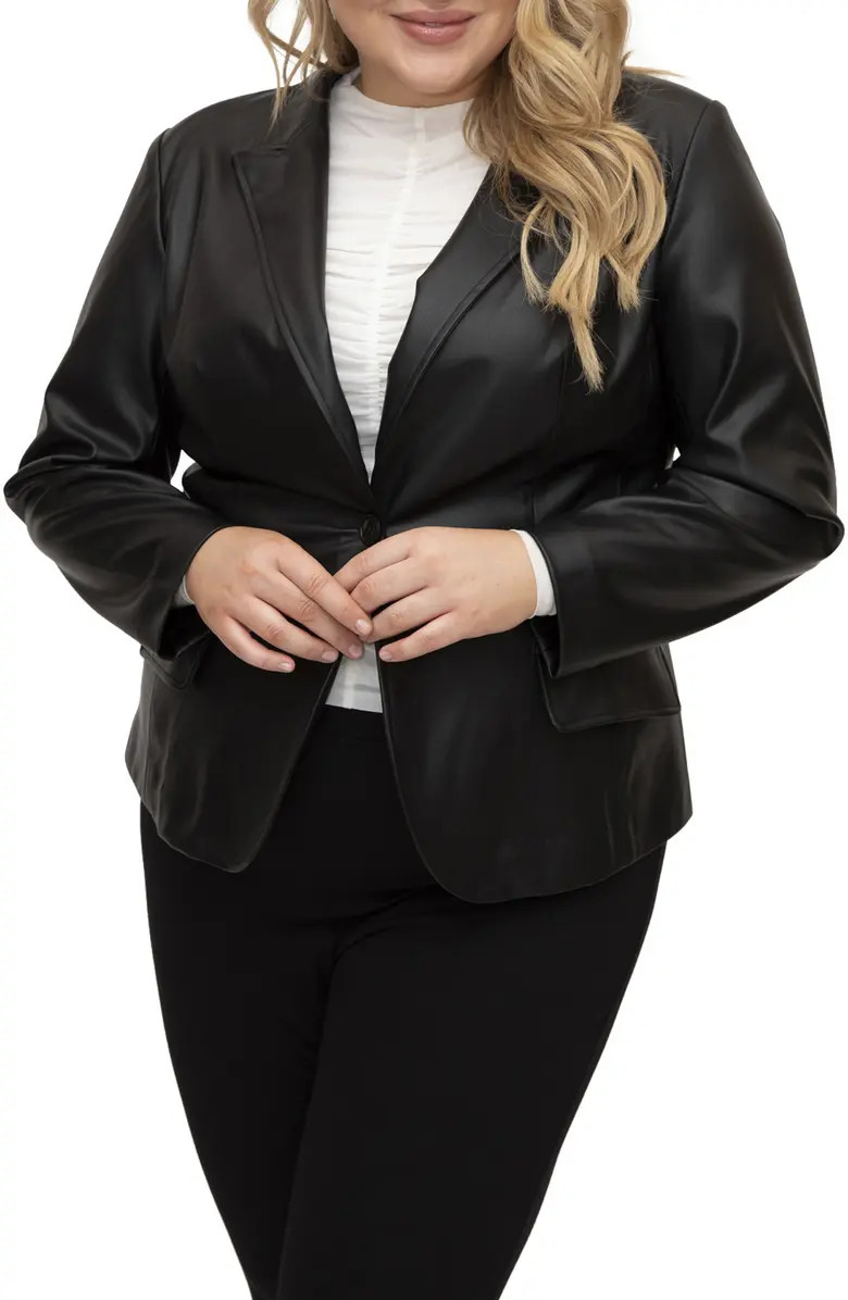 Faux Leather Blazer | Nordstrom