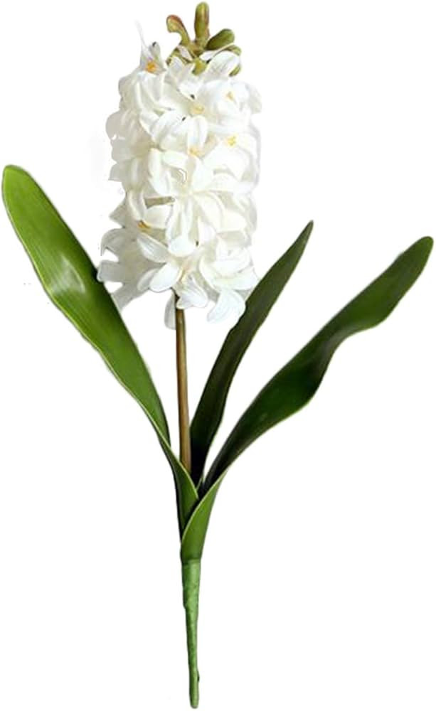 Firlar 3 Pcs Hyacinth Artificial Flowers, 16.5 Inch Long Stem Silk Hyacinth Flower, 3D Hyacinth N... | Amazon (US)