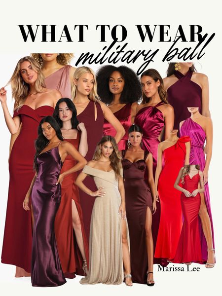 Military spouses shopping for military ball dresses - here’s some inspiration on what to wear to the upcoming Marine Corps Ball! These long, red dresses are perfect for any formal black tie event or gala. All sorts of styles that are affordable, stunning, and appropriate 💕

#LTKwedding #LTKstyletip #LTKFind