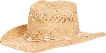 Lack of Color Seashells Open Weave Cowboy Hat | Nordstrom | Nordstrom