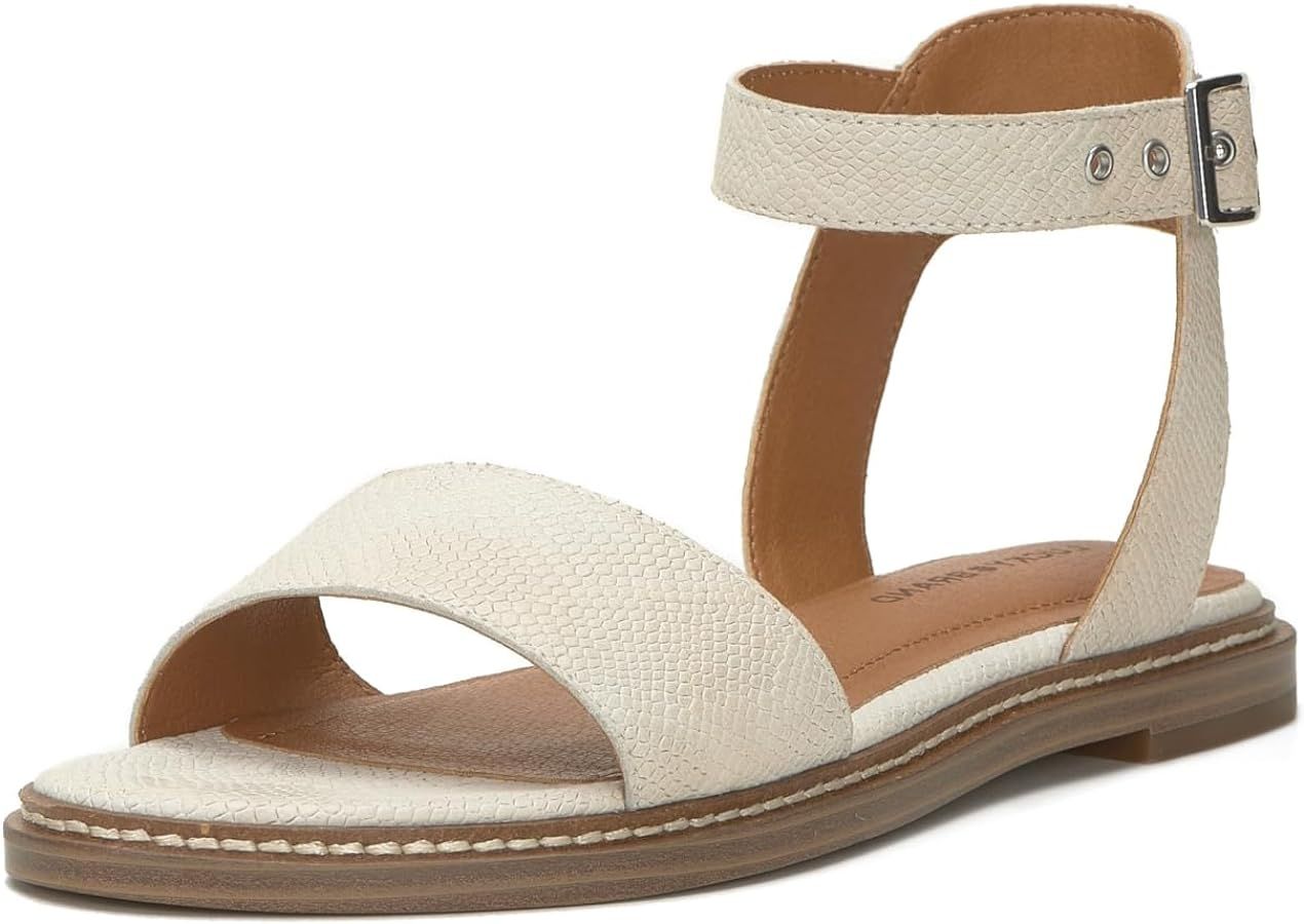 Lucky Brand Women's Kimaya Ankle Strap Sandal Flat | Amazon (US)